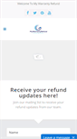 Mobile Screenshot of mywarrantyrefund.com